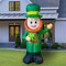 4 Feet Inflatable St Patrick's Day Decoration, Blow Up Leprechaun with Green Hat and Lucky Clover in Hand for Indoor Outdoor Lawn Yard